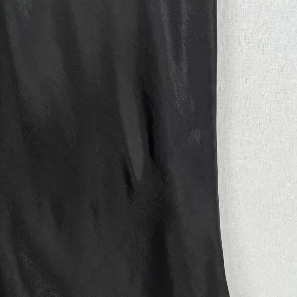 ENZA COSTA Satin Bias Cut Skirt Womens Small 1 Black Midi Pull on Slip Maxi NWOT - Picture 14 of 16